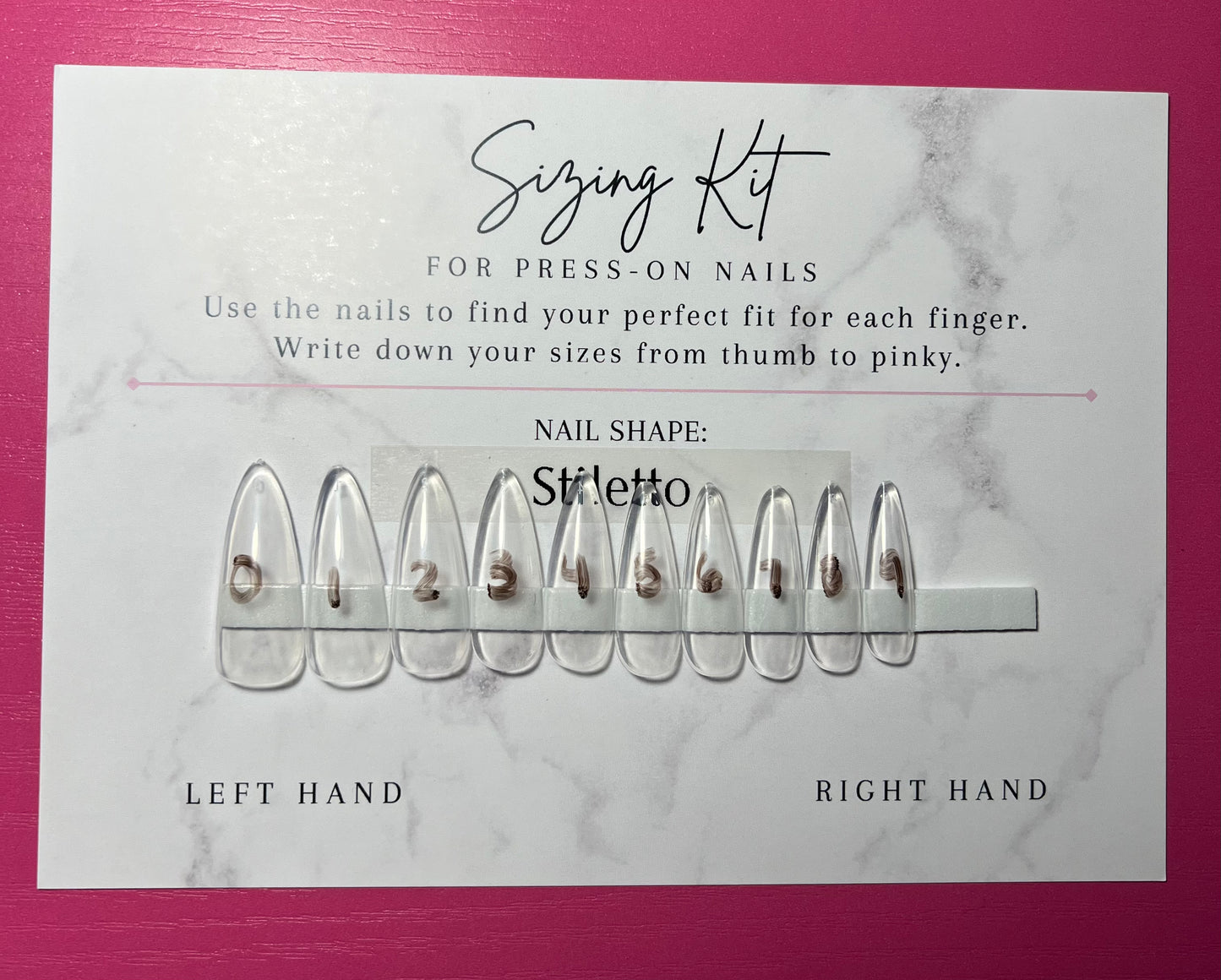 M-L Stiletto Nail Kit